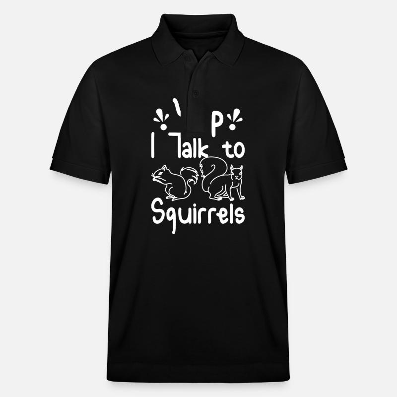 Yep I talk to Squirrels - Stanley/Stella Unisex Bio-Poloshirt PREPSTER - Schwarz