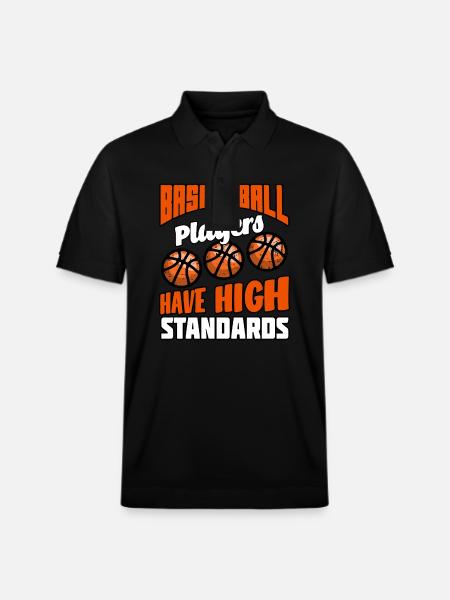 Players High Standards Hoops Basketball - Stanley/Stella Unisex Organic Polo Shirt PREPSTER - black
