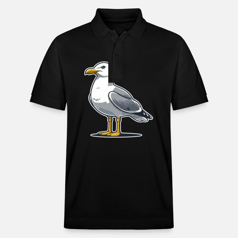 Möwe - Stanley/Stella Unisex Bio-Poloshirt PREPSTER - Schwarz