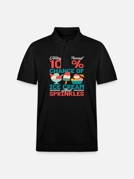 Cream Lover Cream And Sprinkles - Stanley/Stella Unisex Organic Polo Shirt PREPSTER - black