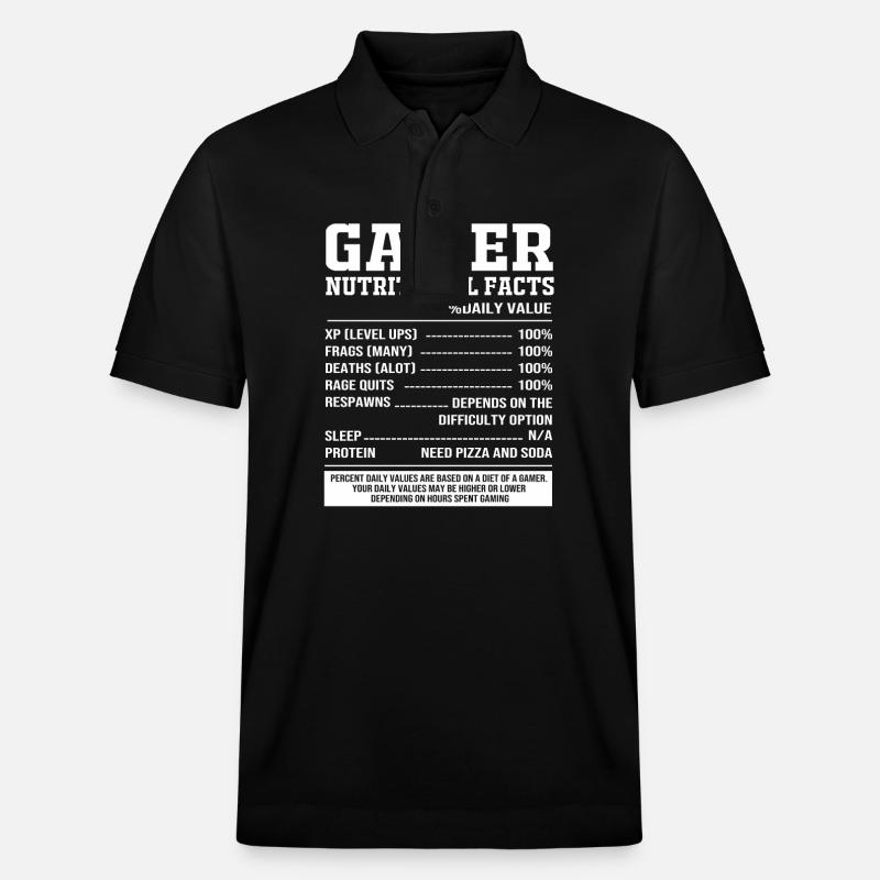 Gamer - Stanley/Stella Unisex Bio-Poloshirt PREPSTER - Schwarz