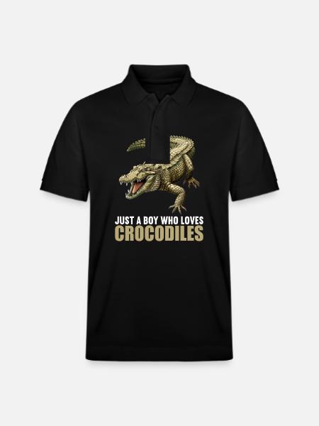 Crocodiles Crocodile - Stanley/Stella Unisex Organic Polo Shirt PREPSTER - black