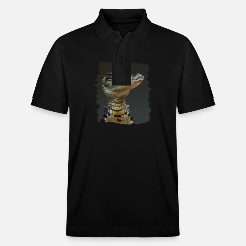 Krokodile Krokodil - Stanley/Stella Unisex Bio-Poloshirt PREPSTER - Schwarz