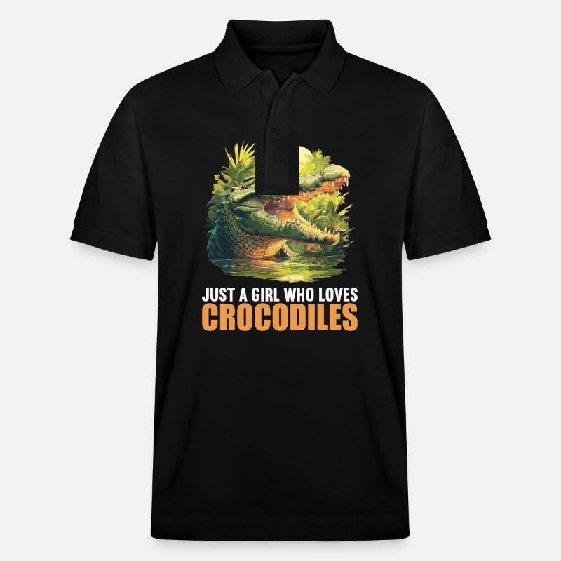 Krokodile Krokodil - Stanley/Stella Unisex Bio-Poloshirt PREPSTER - Schwarz