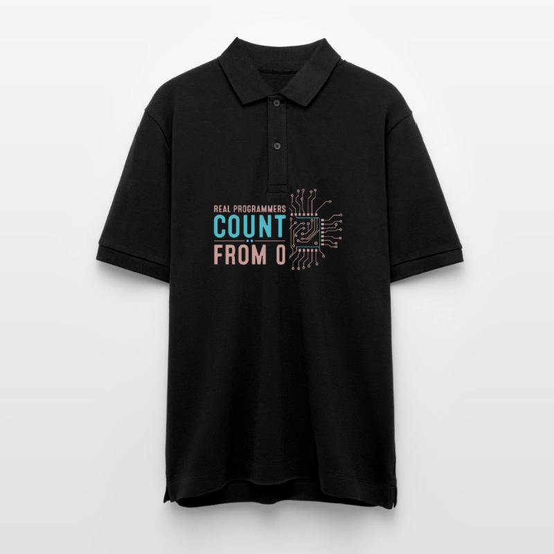 Real programmers count from 0 Stanley/Stella Unisex Organic Polo Shirt PREPSTER