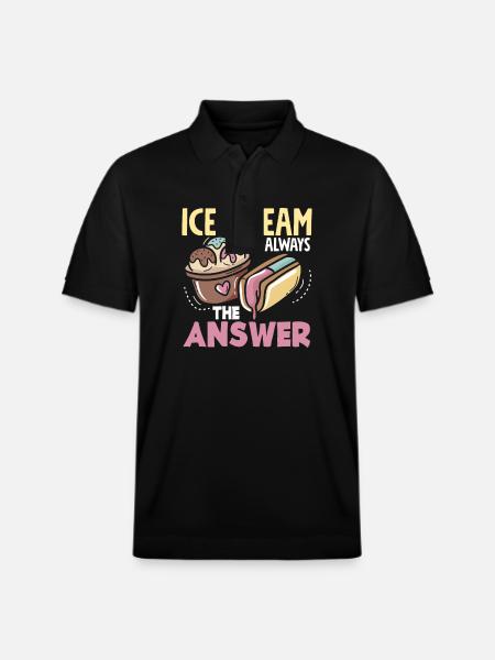 Cream Lover Answer Always - Stanley/Stella Unisex Organic Polo Shirt PREPSTER - black