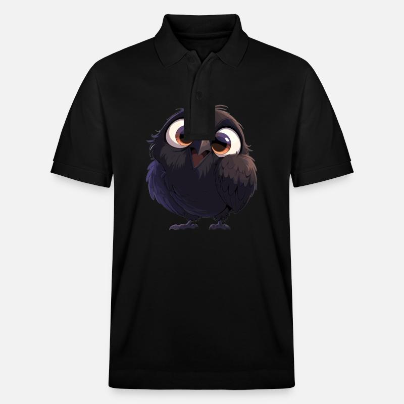 Krähen Krähe - Stanley/Stella Unisex Bio-Poloshirt PREPSTER - Schwarz