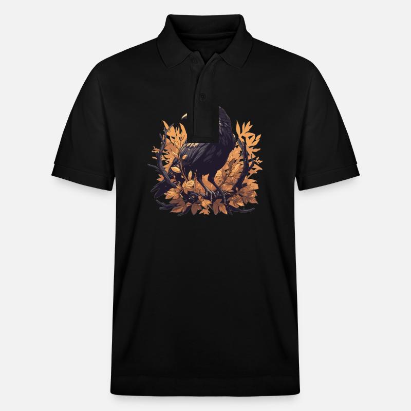 Krähen Krähe - Stanley/Stella Unisex Bio-Poloshirt PREPSTER - Schwarz