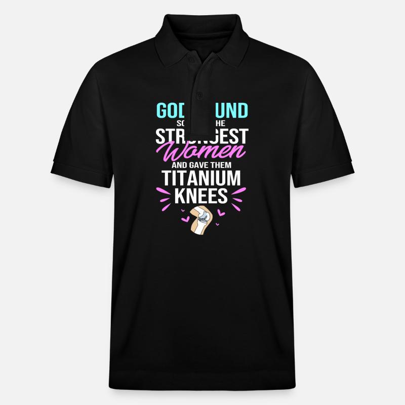 Knie Operation - Stanley/Stella Unisex Bio-Poloshirt PREPSTER - Schwarz