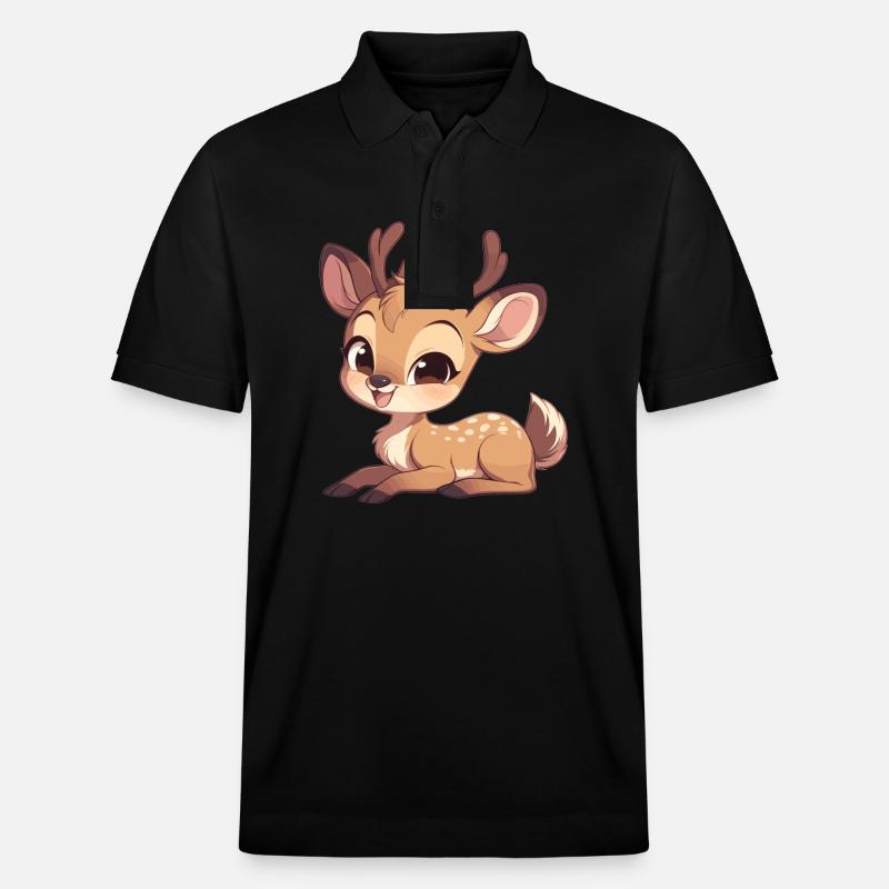 Hirsche Hirsch - Stanley/Stella Unisex Bio-Poloshirt PREPSTER - Schwarz