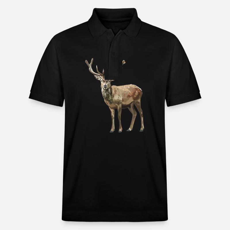 Deer Deer - Stanley/Stella Unisex Organic Polo Shirt PREPSTER - black