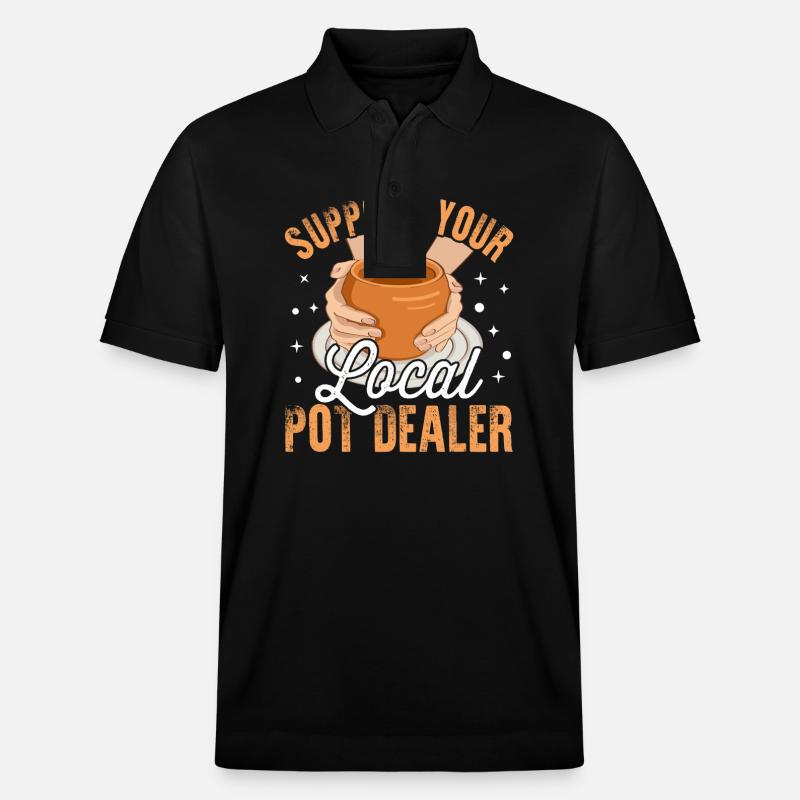 Croupier de pot - Polo PREPSTER bio Stanley/Stella Unisexe - noir