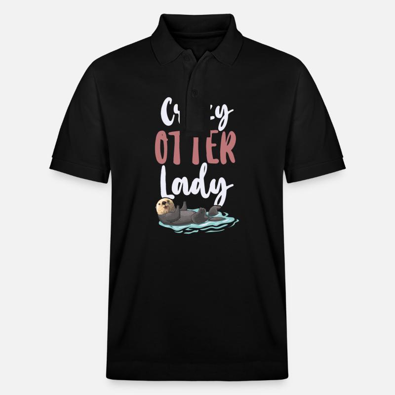 Otter Crazy Otter Lady - Stanley/Stella Unisex Bio-Poloshirt PREPSTER - Schwarz