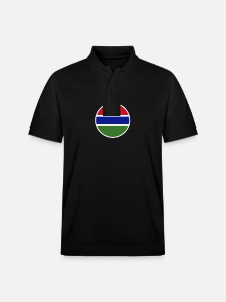 Gambia Gambian Flag Gambier - Stanley/Stella PREPSTER økologisk unisex poloshirt - sort