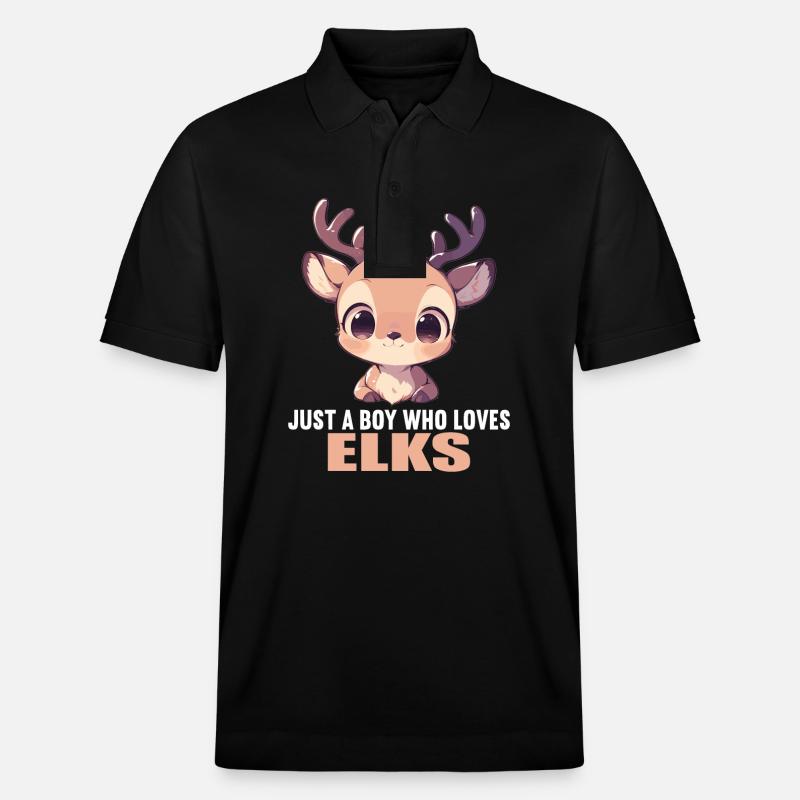 Elche Elch - Stanley/Stella Unisex Bio-Poloshirt PREPSTER - Schwarz