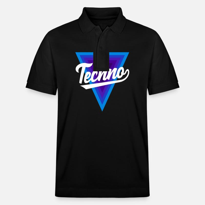 Techno Lover Triangle Design - Stanley/Stella Unisex Organic Polo Shirt PREPSTER - black