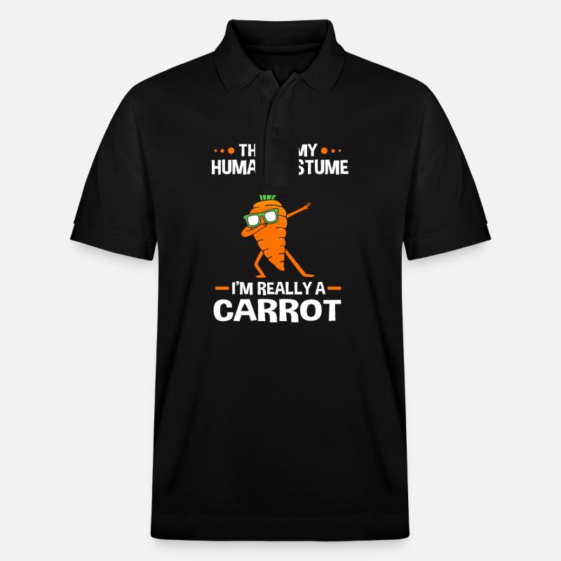 Carottes Légumes - Polo PREPSTER bio Stanley/Stella Unisexe - noir
