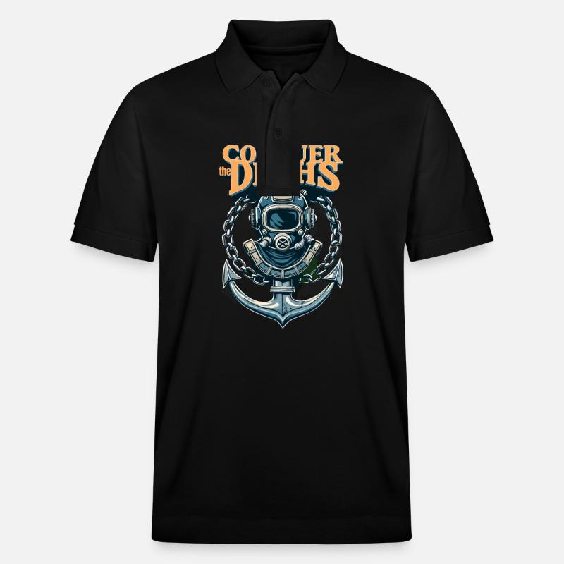 Conquer The Dephs - Stanley/Stella Unisex Bio-Poloshirt PREPSTER - Schwarz