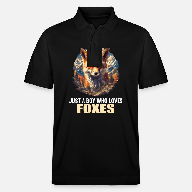 Füchse Fuchs - Stanley/Stella Unisex Bio-Poloshirt PREPSTER - Schwarz