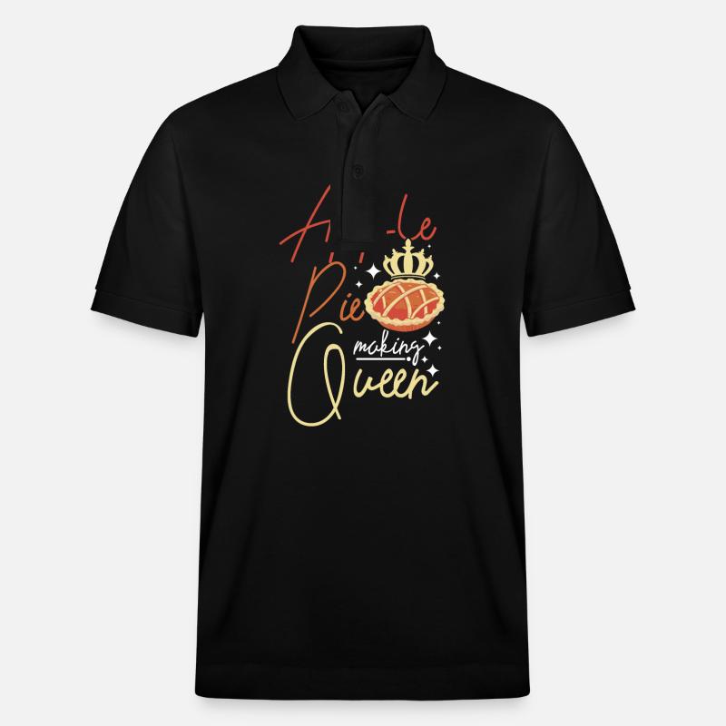 Apple pie making queen - Stanley/Stella Unisex Organic Polo Shirt PREPSTER - black
