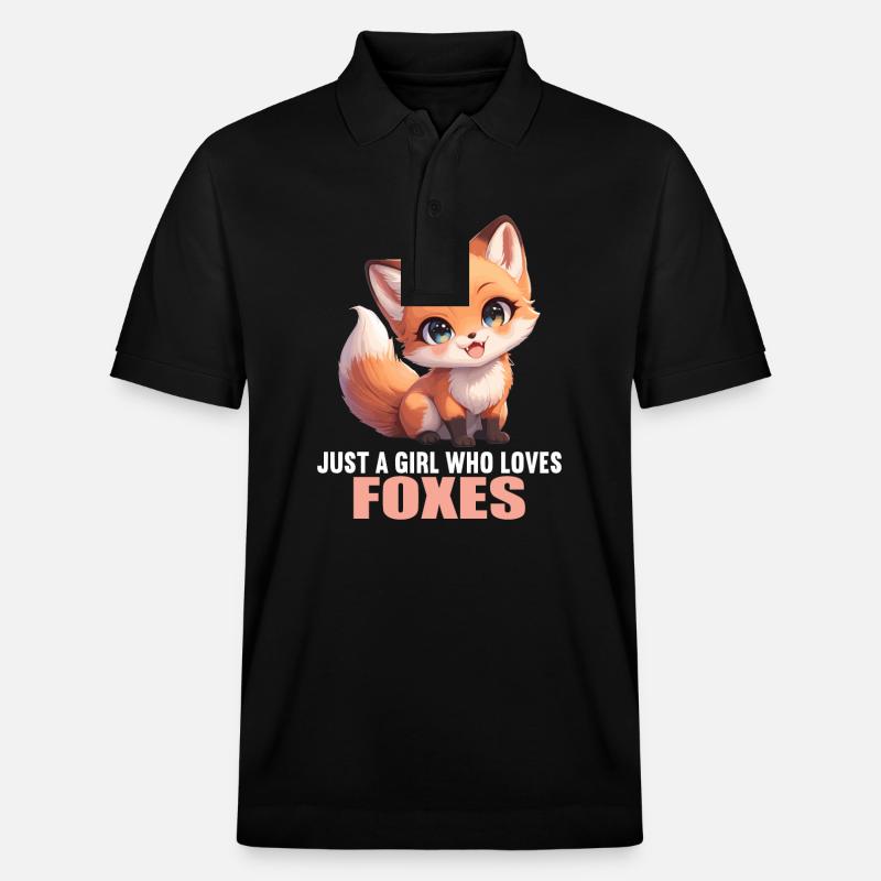 Foxes Fox - Stanley/Stella Unisex Organic Polo Shirt PREPSTER - black