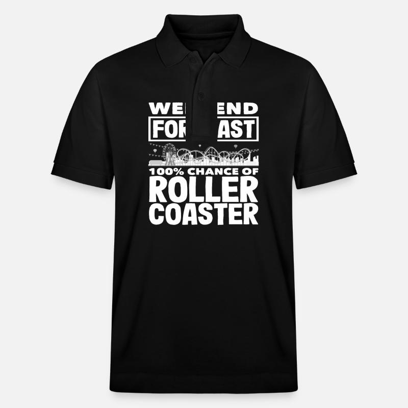 Roller Coaster Weekend Prediction - Stanley/Stella Unisex Organic Polo Shirt PREPSTER - black