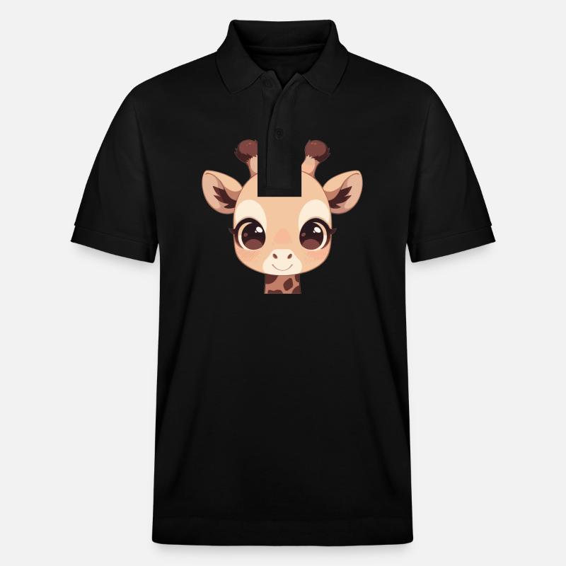 Giraffen Giraffe - Stanley/Stella Unisex Bio-Poloshirt PREPSTER - Schwarz