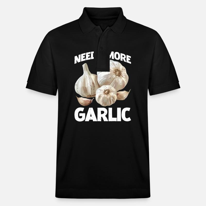 Needs More Garlic 2 - Stanley/Stella Unisex Bio-Poloshirt PREPSTER - Schwarz