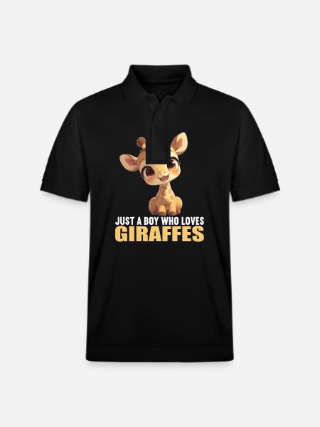 Giraffes Giraffe - Stanley/Stella Unisex Organic Polo Shirt PREPSTER - black