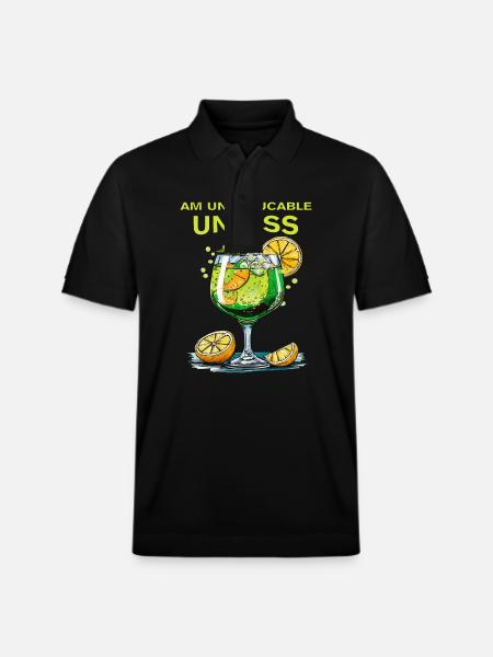 DRINK AT UNSEDUCABLE UNLESS - Stanley/Stella Unisex Organic Polo Shirt PREPSTER - black