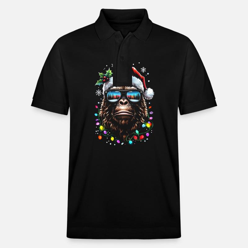 Sasquatch Santa - Stanley/Stella Unisex Bio-Poloshirt PREPSTER - Schwarz