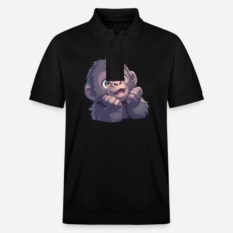 Gorillas Gorilla - Stanley/Stella Unisex Organic Polo Shirt PREPSTER - black