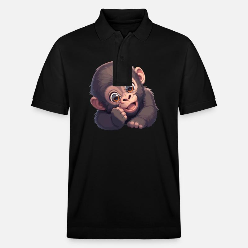 Gorilles Gorilles - Polo PREPSTER bio Stanley/Stella Unisexe - noir
