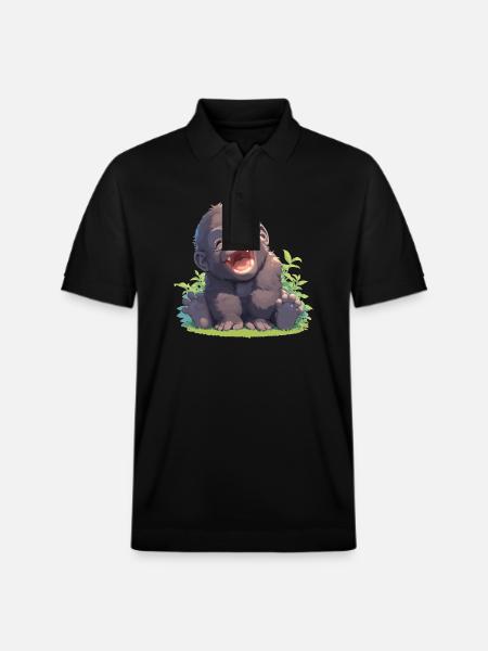 Gorillas Gorilla - Stanley/Stella Unisex Organic Polo Shirt PREPSTER - black