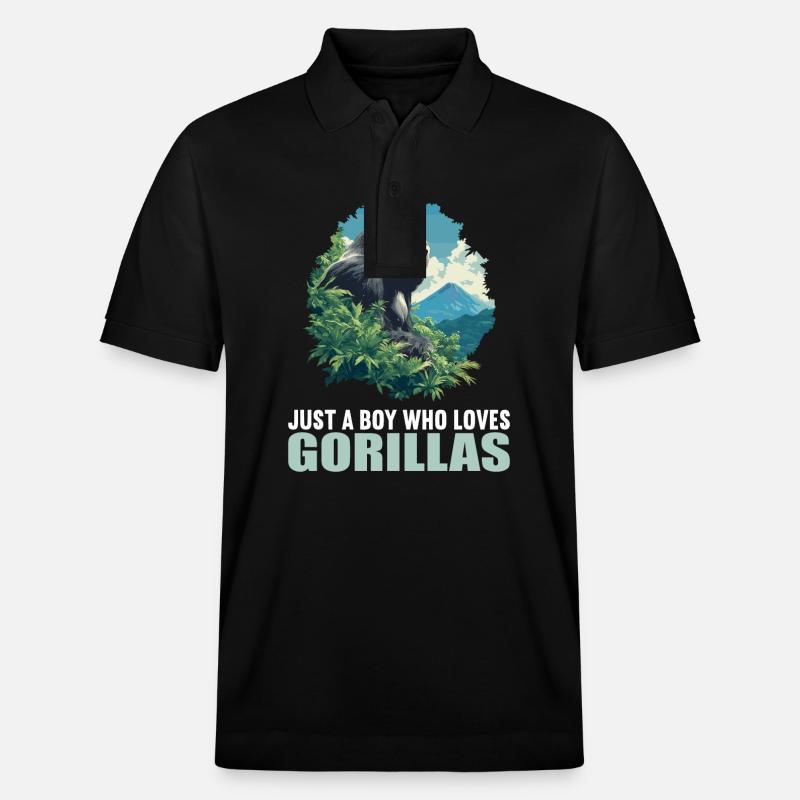 Gorilles Gorilles - Polo PREPSTER bio Stanley/Stella Unisexe - noir