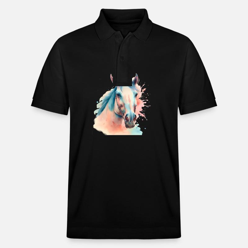 Cheval Chevaux Tête de cheval - Polo PREPSTER bio Stanley/Stella Unisexe - noir