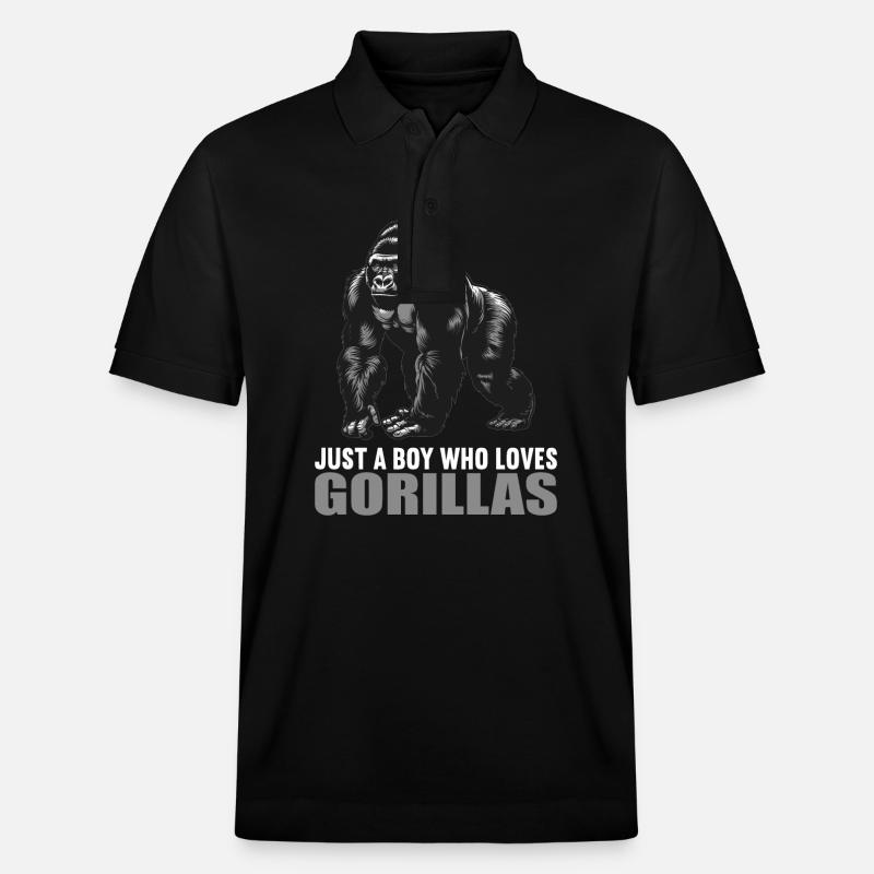 Gorilles Gorilles - Polo PREPSTER bio Stanley/Stella Unisexe - noir