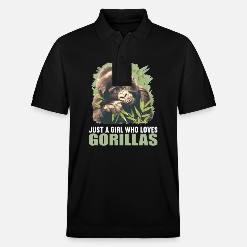 Gorillas Gorilla - Stanley/Stella Unisex Bio-Poloshirt PREPSTER - Schwarz
