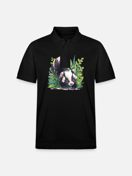 Skunks Skunk - Stanley/Stella Unisex Organic Polo Shirt PREPSTER - black
