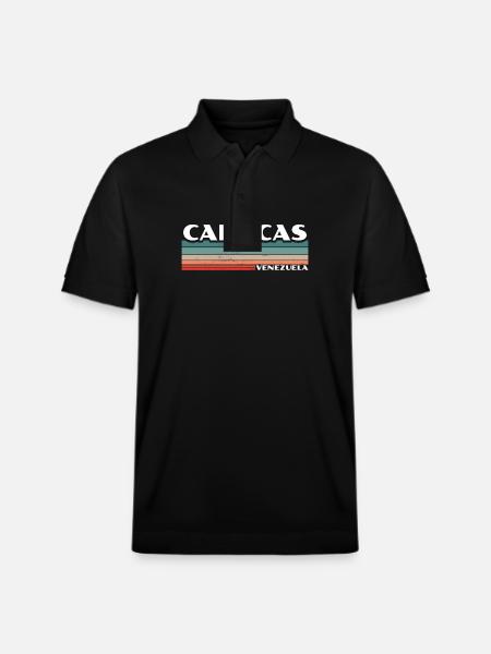 Caracas Venezuela Venezuelans Venezuelans - Stanley/Stella Unisex Organic Polo Shirt PREPSTER - black