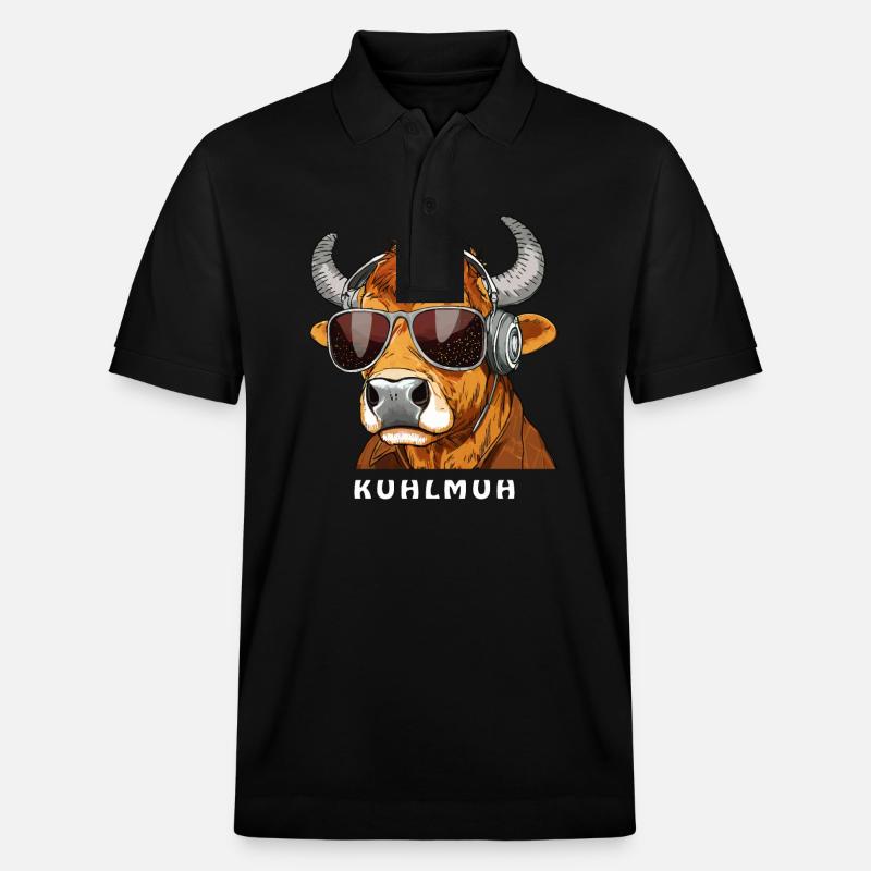 KUH MIT SONNENBRILLE KUHLMUH - Stanley/Stella Unisex Bio-Poloshirt PREPSTER - Schwarz