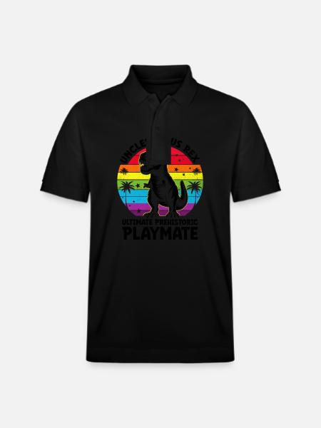 Unclesaurus Rex Ultimativ forhistorisk legekammerat Dino - Stanley/Stella PREPSTER økologisk unisex poloshirt - sort