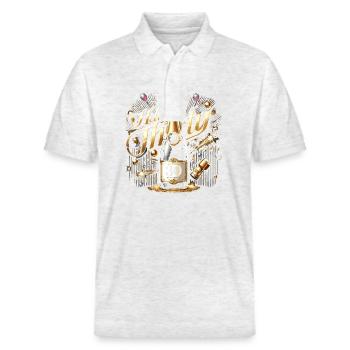 Hallo Dreißig - Stanley/Stella Unisex Bio-Poloshirt PREPSTER - Weiß meliert - Vorne - Roxy (174cm) & Andy (188cm)