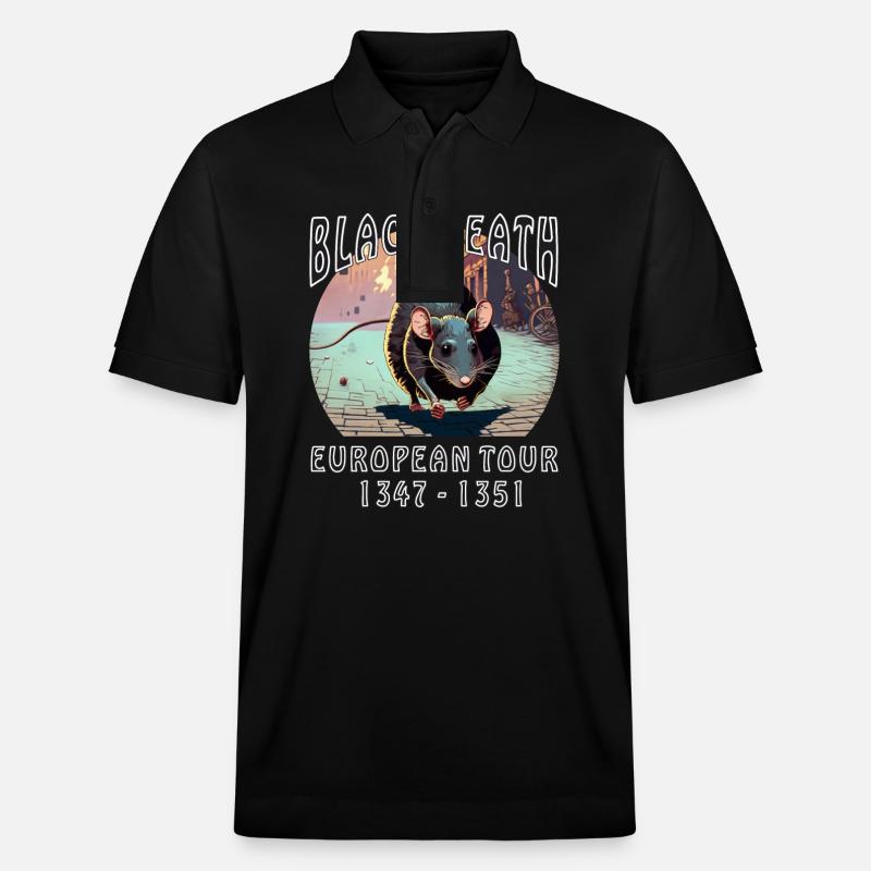 PESTE NOIRE CHEZ LE RAT - Polo PREPSTER bio Stanley/Stella Unisexe - noir