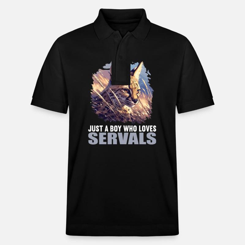 Servale Serval - Stanley/Stella Unisex Bio-Poloshirt PREPSTER - Schwarz