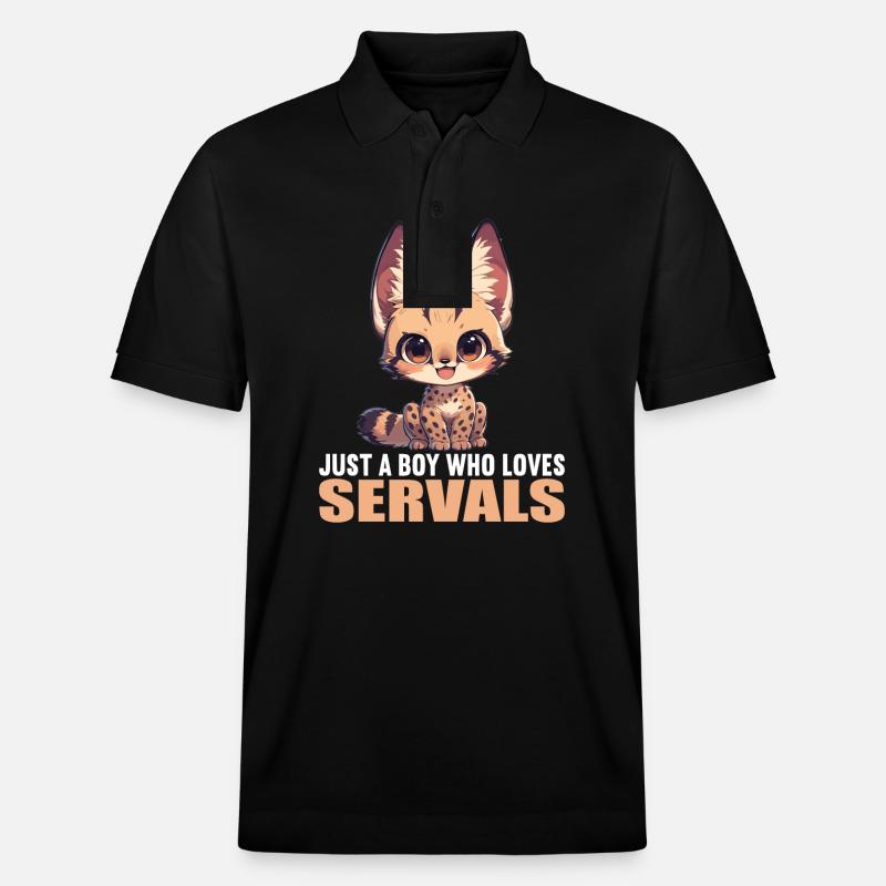 Servale Serval - Stanley/Stella Unisex Bio-Poloshirt PREPSTER - Schwarz