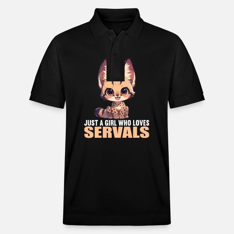 Servale Serval - Stanley/Stella Unisex Bio-Poloshirt PREPSTER - Schwarz