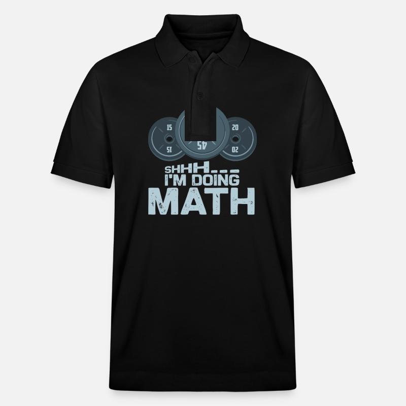 Shhh... Ich Mache Mathe Gewichtheber - Stanley/Stella Unisex Bio-Poloshirt PREPSTER - Schwarz