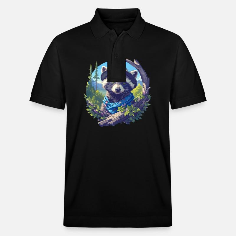 Waschbären Waschbär - Stanley/Stella Unisex Bio-Poloshirt PREPSTER - Schwarz