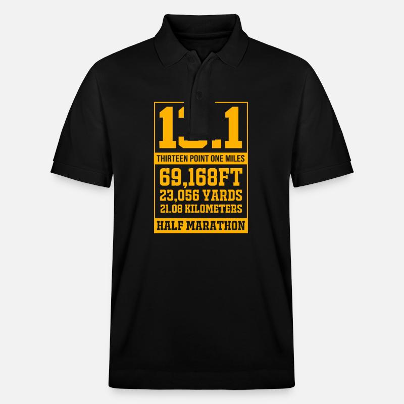 Marathon Marathonläufer - Stanley/Stella Unisex Bio-Poloshirt PREPSTER - Schwarz